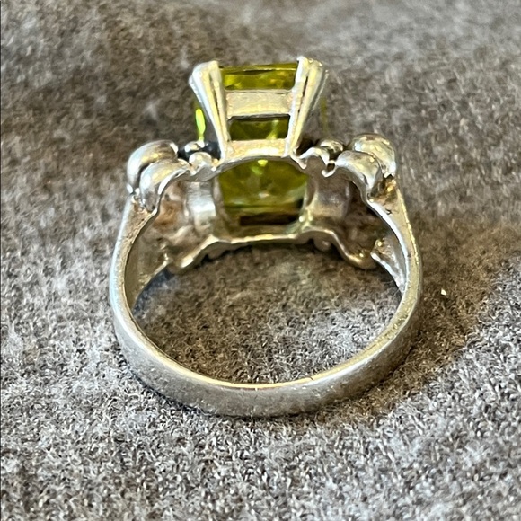 Sterling Lemon Quartz Ring-size 9 - Picture 3 of 11